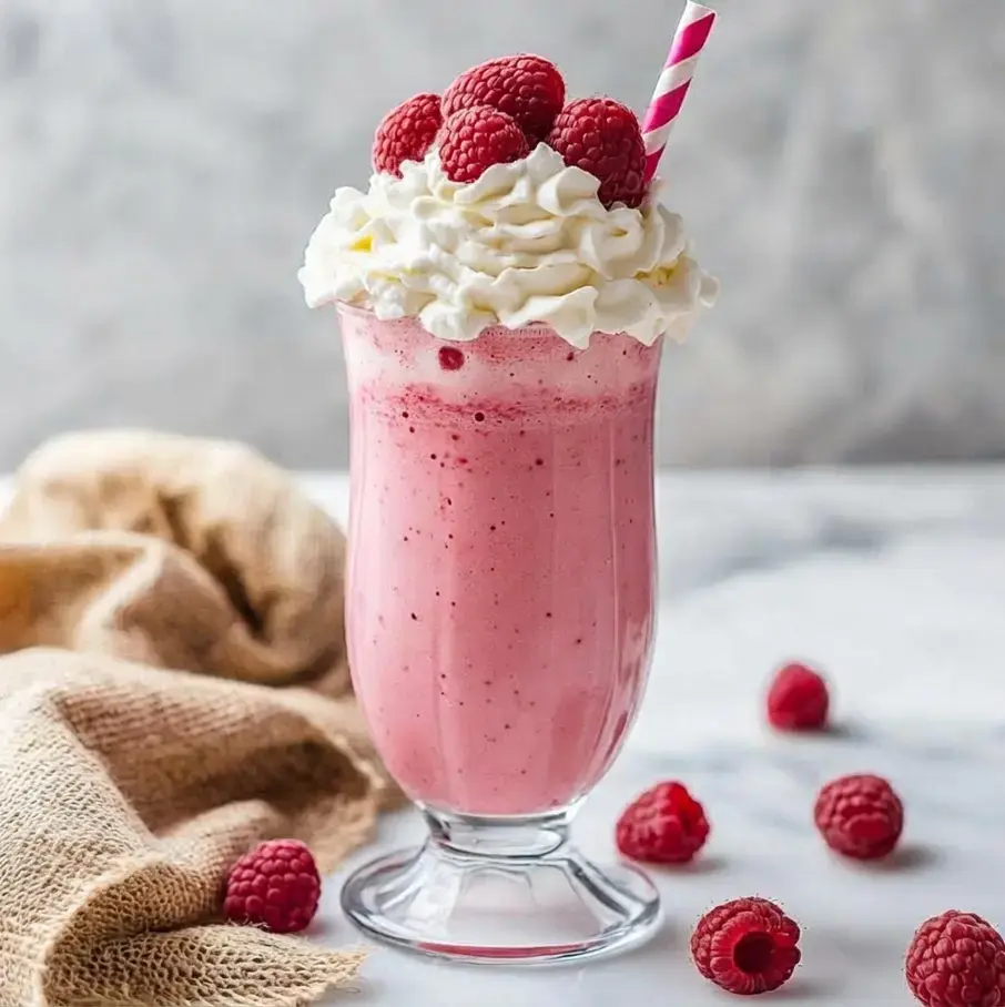 17 Best Ever Homemade Milkshake Recipes!, 6. Raspberry Cheesecake Milkshake
