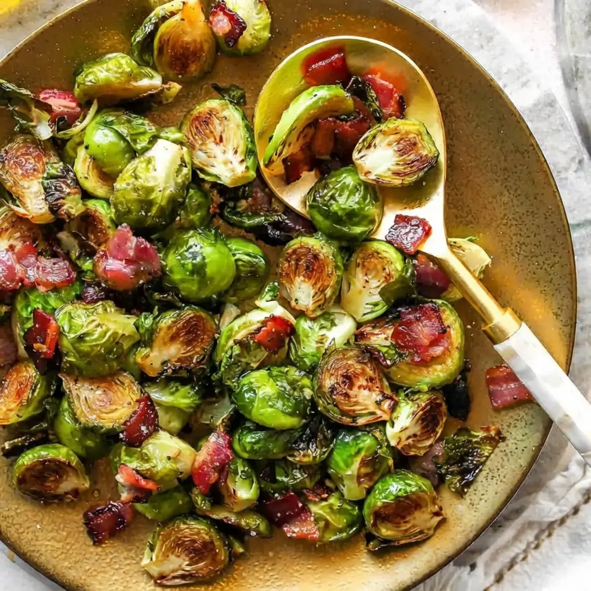 17 Christmas Dinner Recipes for a Stress Free Holiday Feast 6 17 Christmas Dinner Recipes, Roasted Brussels Sprouts with Bacon