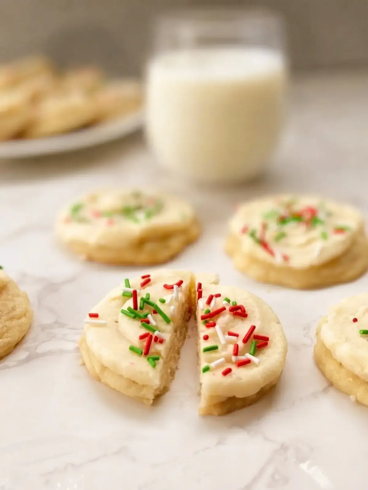 20+ Easy Christmas Desserts Anyone Can Make, Buttercream Frosted Christmas Cookies