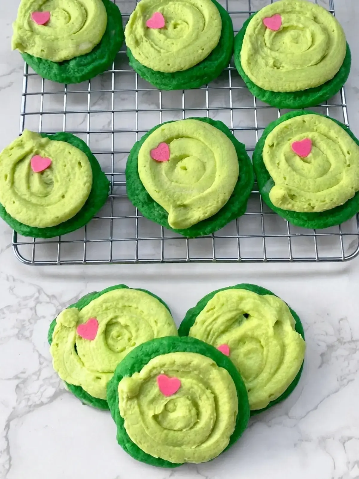 20+ Easy Christmas Desserts Anyone Can Make, Grinch Frosted Sugar Cookies