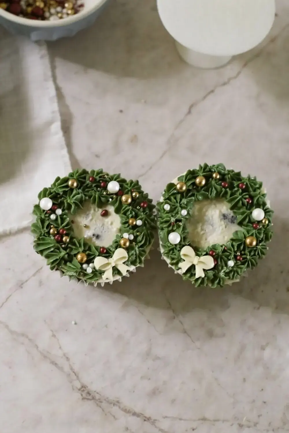 23 Christmas Desserts for a Festive Holiday Baking Lineup 1 23 Christmas Desserts, Christmas Wreath Cupcakes