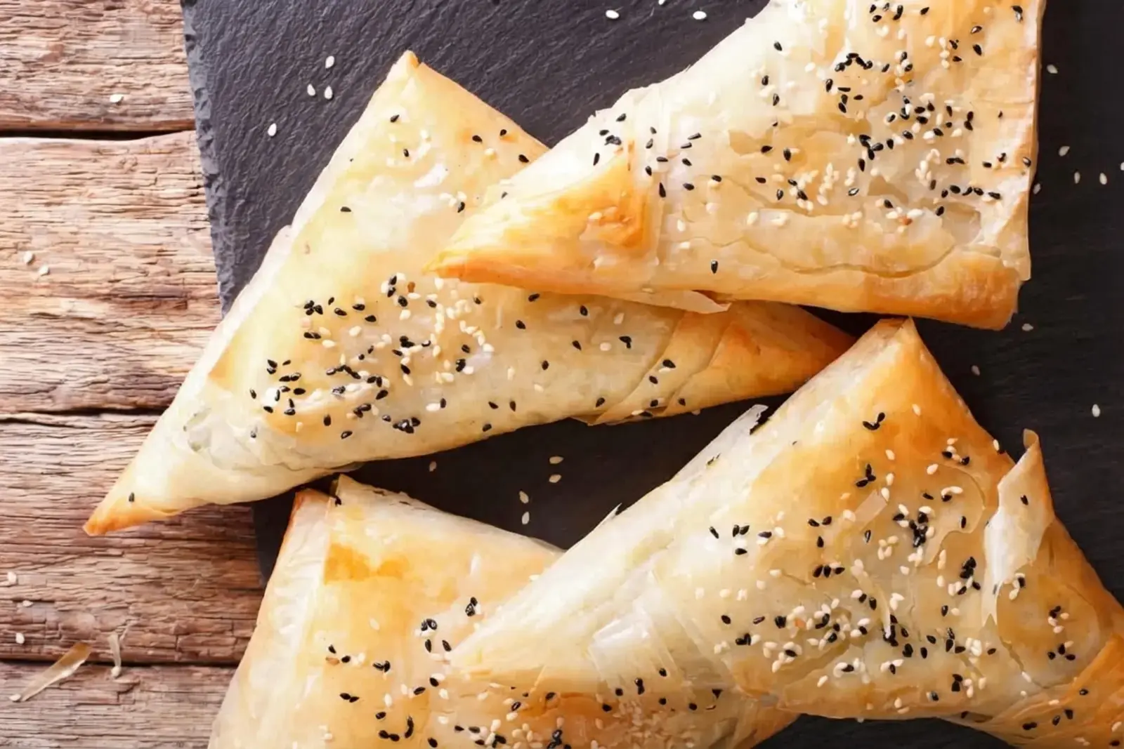23 Easy Puff Pastry Appetizers, 22) Roasted Red Pepper and Feta Triangles
