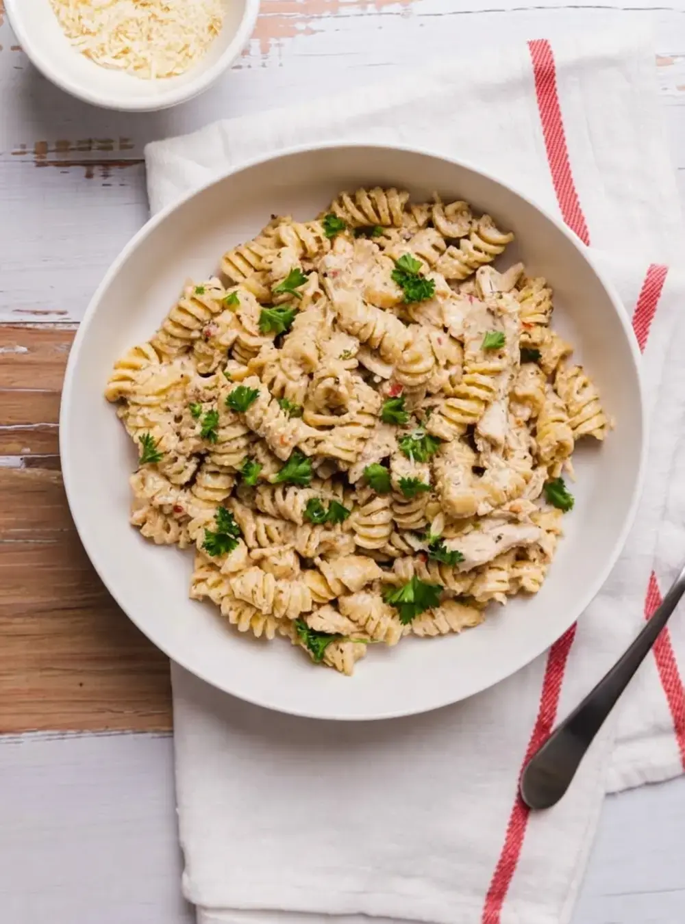 30+ Cheap Crockpot Recipes For Easy Comfort Meals, 2. 4 Ingredient Crockpot Garlic Parm Chicken