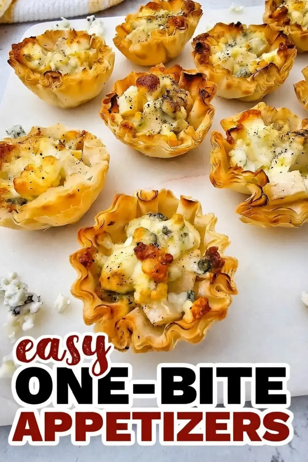 30+ One Bite Appetizers for a Crowd: Easy Finger Foods for Any Party 47 30+ One Bite Appetizers For A Crowd, Blue Cheese and Pear Phyllo Bites