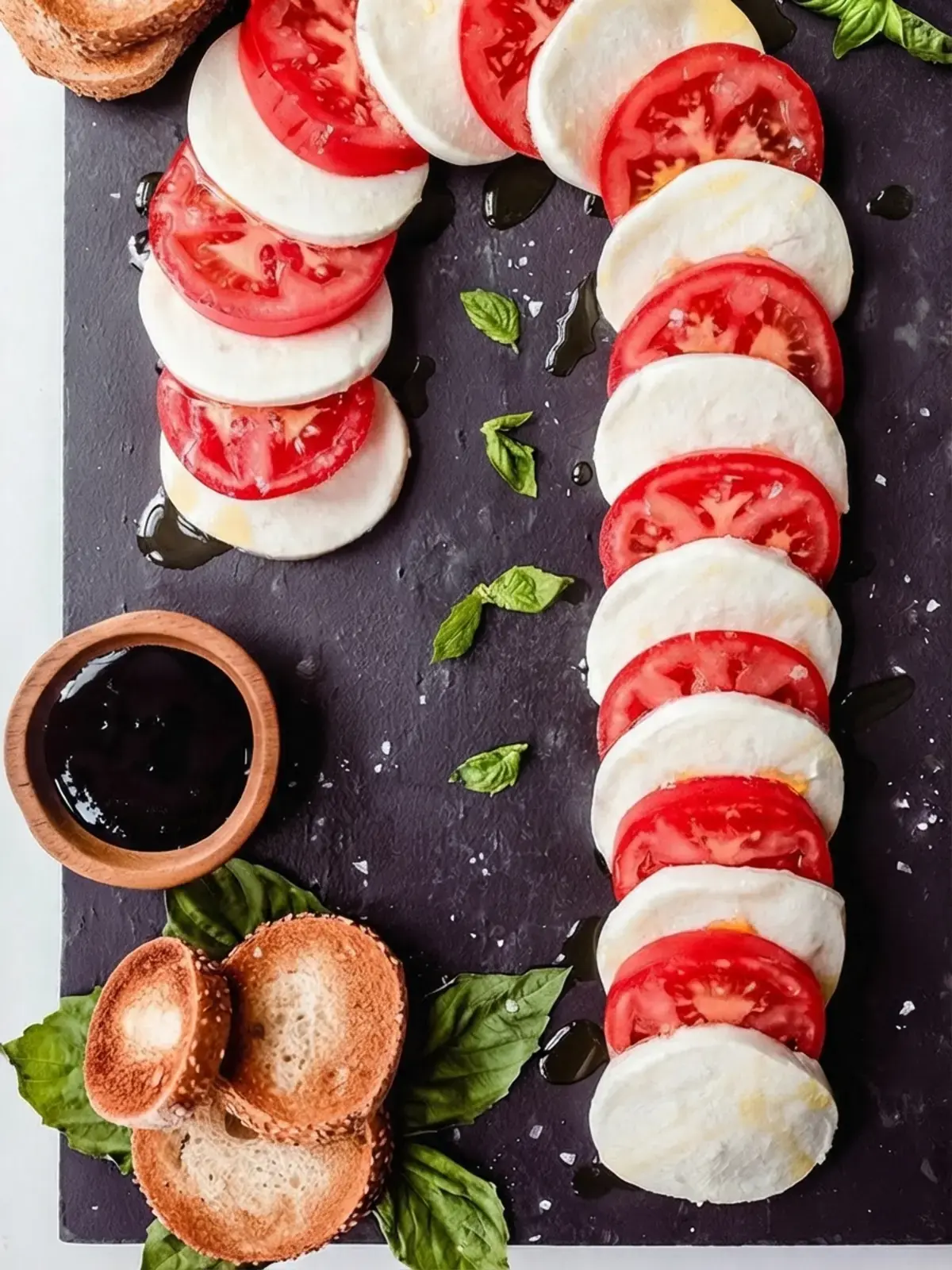 32 Cheerful Christmas Recipes, Candy Cane Caprese Board