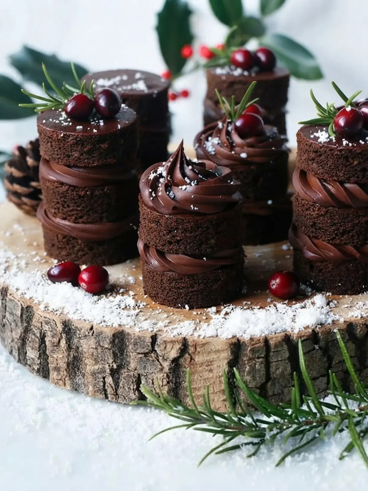 32 Cheerful Christmas Recipes, Chocolate Gingerbread Mini Cakes
