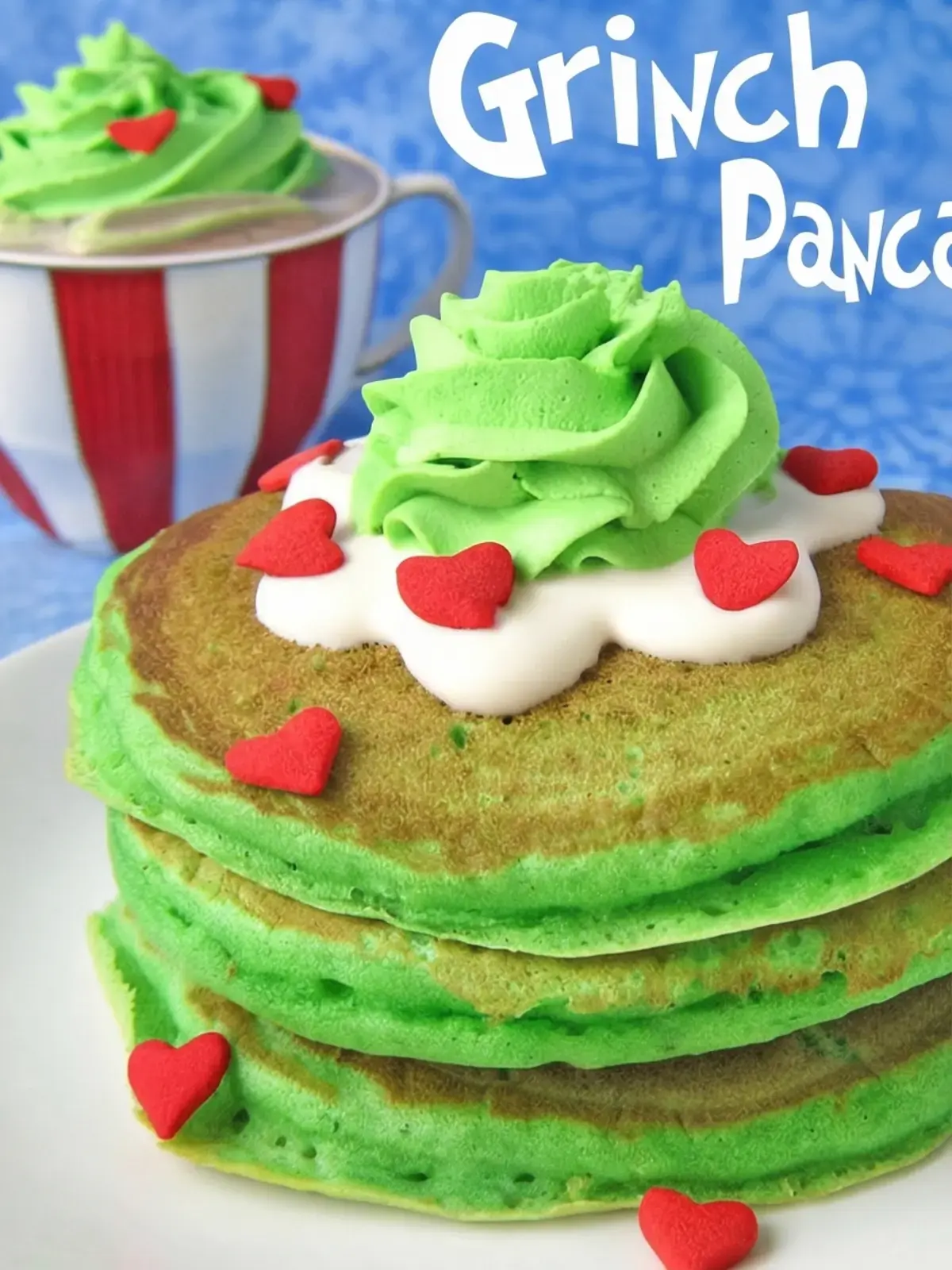 32 Cheerful Christmas Recipes, Copycat IHOP Grinch Pancakes