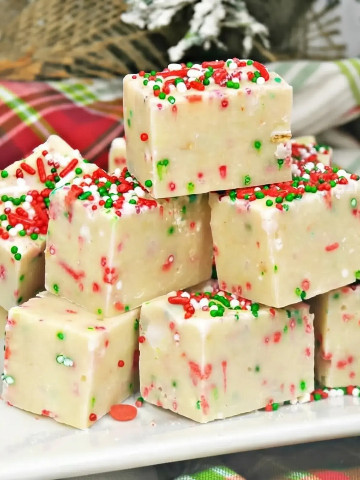 32 Cheerful Christmas Recipes, Sugar Cookie Christmas Fudge