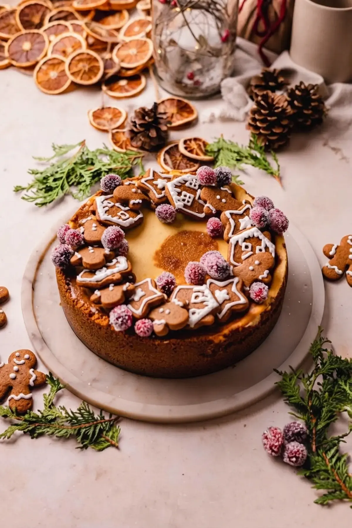 33 Delicious Christmas Recipes For Every Holiday Table: Appetizers, Sides, and Showstopper Desserts 6 33 Delicious Christmas Recipes For Every Holiday Table, Gingerbread Cheesecake