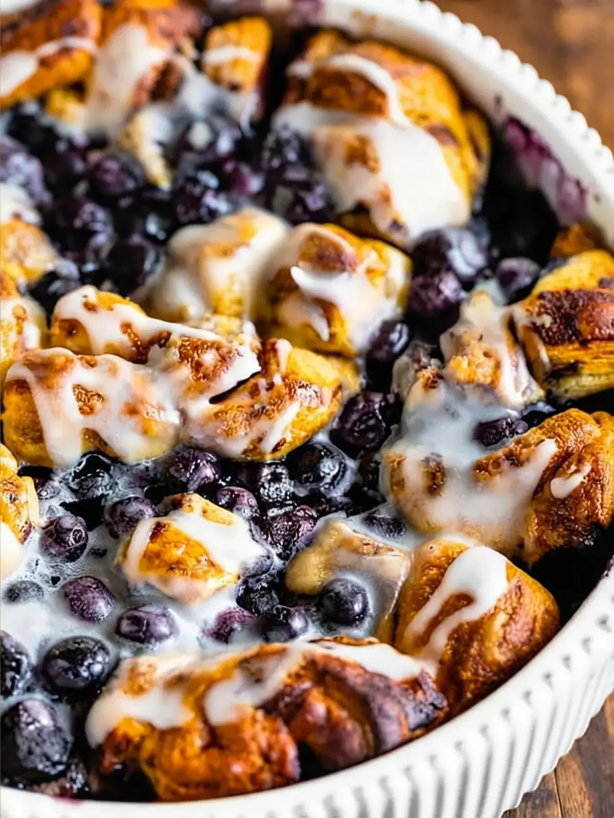 35 Delicious Holiday Dishes To Make Spirits Bright: Festive Recipes for Appetizers, Sides, and Desserts 35 35 Delicious Holiday Dishes To Make Spirits Bright, Blueberry Cinnamon Roll Bake