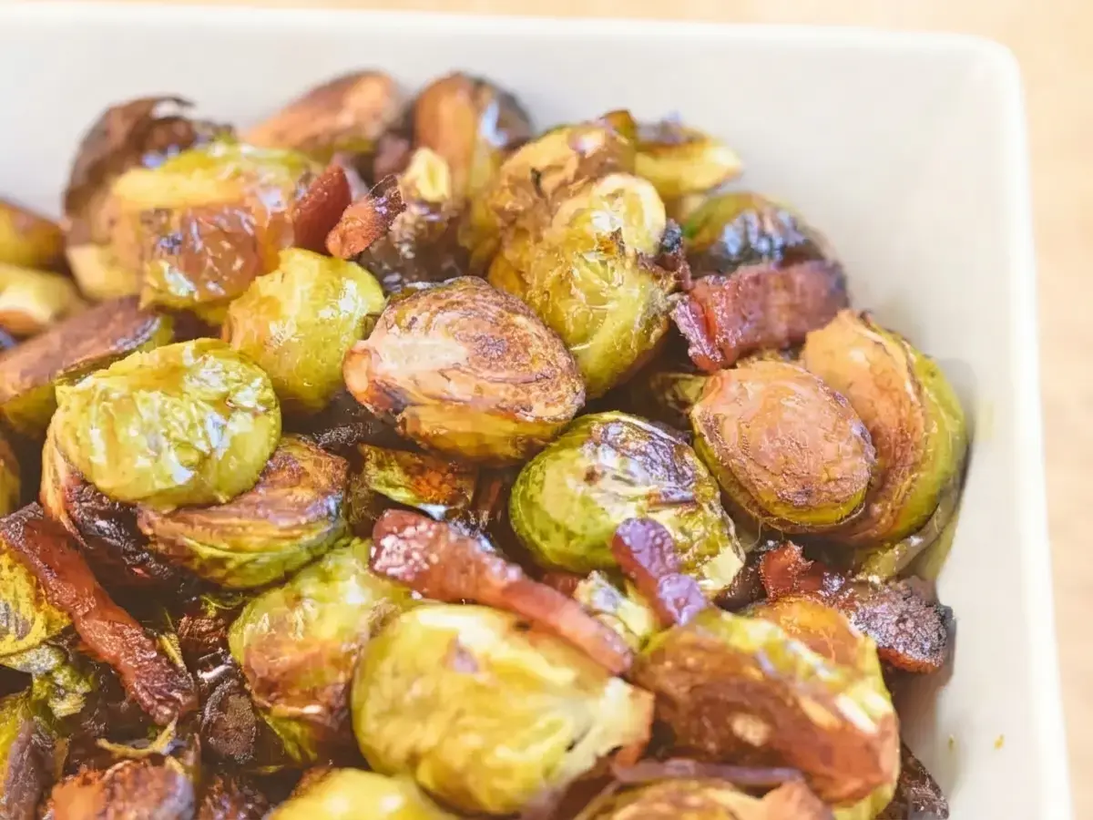 37 Christmas Dishes, Bacon Roasted Brussels Sprouts