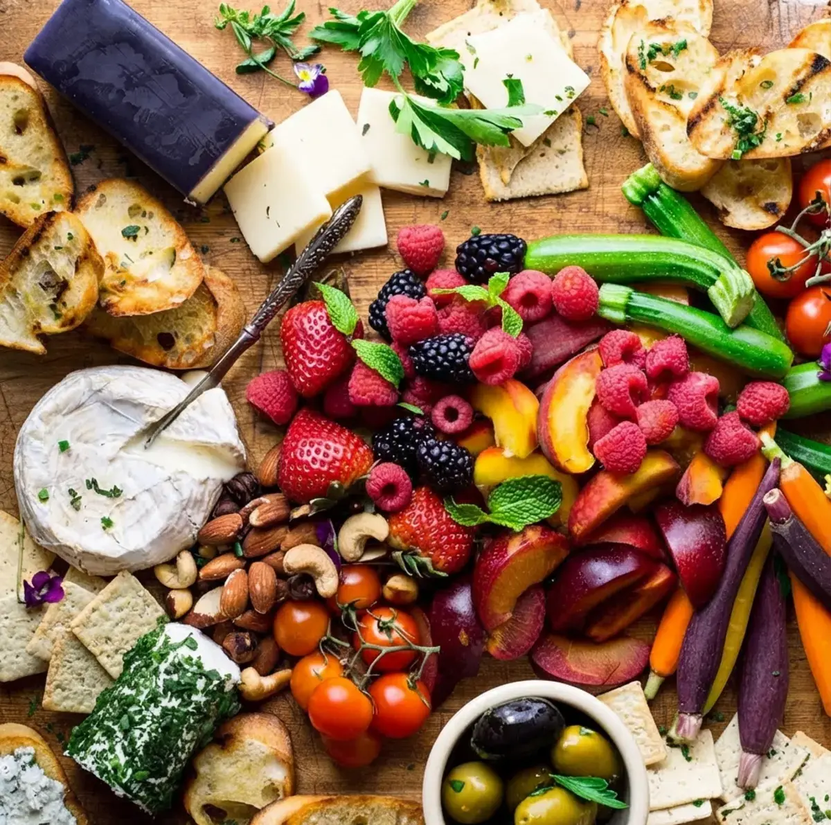37 Colorfully Delicious Fruit Charcuterie Board Ideas, 18. Ultimate Summer Fruit & Cheese Board