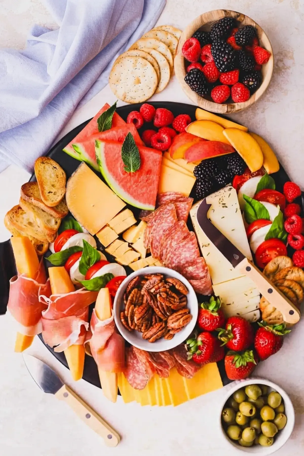 37 Colorfully Delicious Fruit Charcuterie Board Ideas, 21. Easy Summer Charcuterie Board