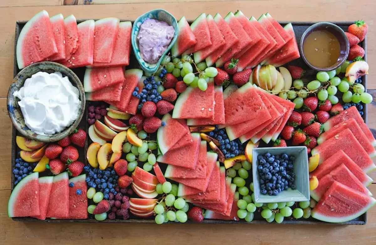 37 Colorfully Delicious Fruit Charcuterie Board Ideas, 30. How to Create the Perfect, Fresh Fruit Charcuterie Board