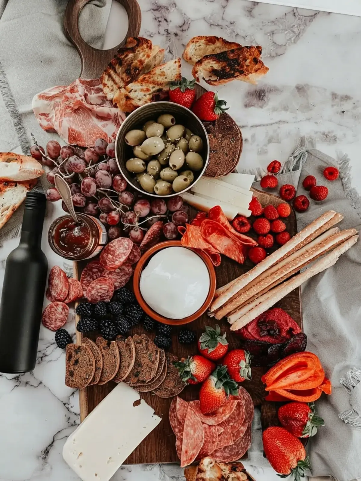 37 Colorfully Delicious Fruit Charcuterie Board Ideas, 32. Spring Fruit & Charcuterie Graze Board