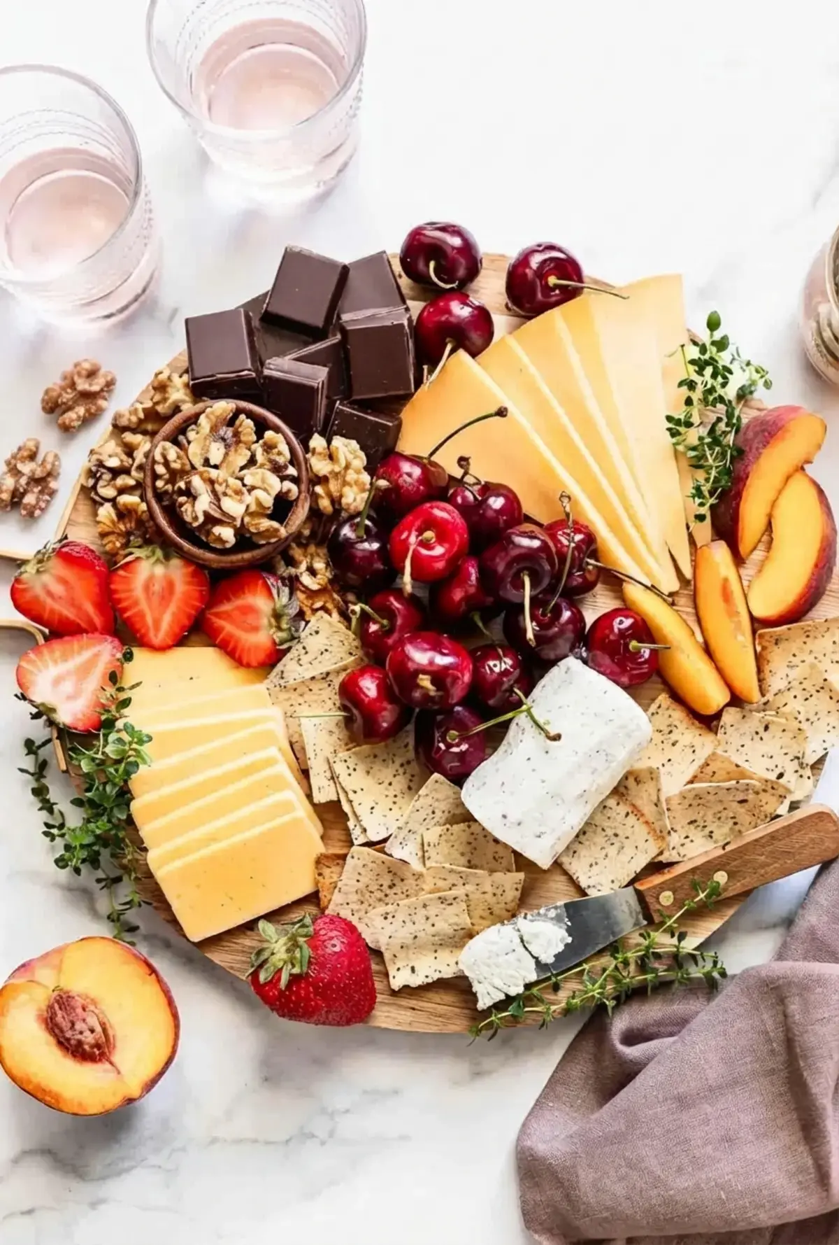 37 Colorfully Delicious Fruit Charcuterie Board Ideas, 35. Summer Fruit And Cheese Board
