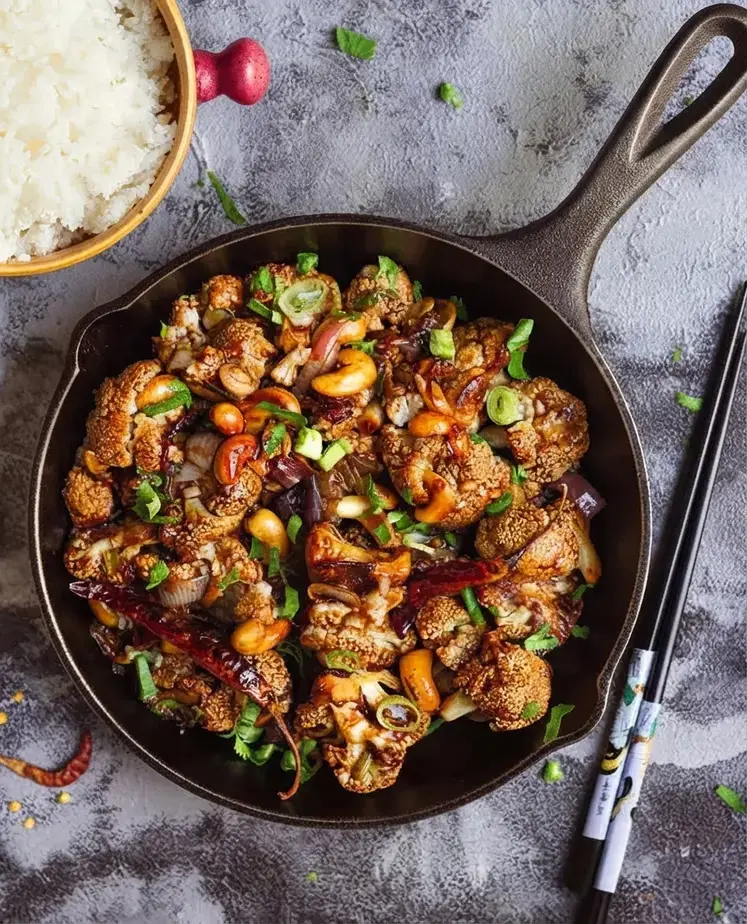 39 Asian & Chinese Christmas Recipes Your Family Will Love This Holiday Season 35 39 Asian & Chinese Christmas Recipes, Kung Bao Cauliflower