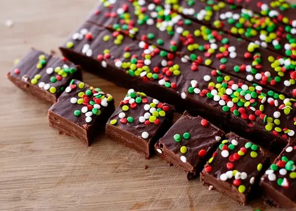 48 Best Christmas Fudge Recipes for Your Holiday Table 11 48 Best Christmas Fudge Recipes, 10. Chocolate Sprinkles Fudge