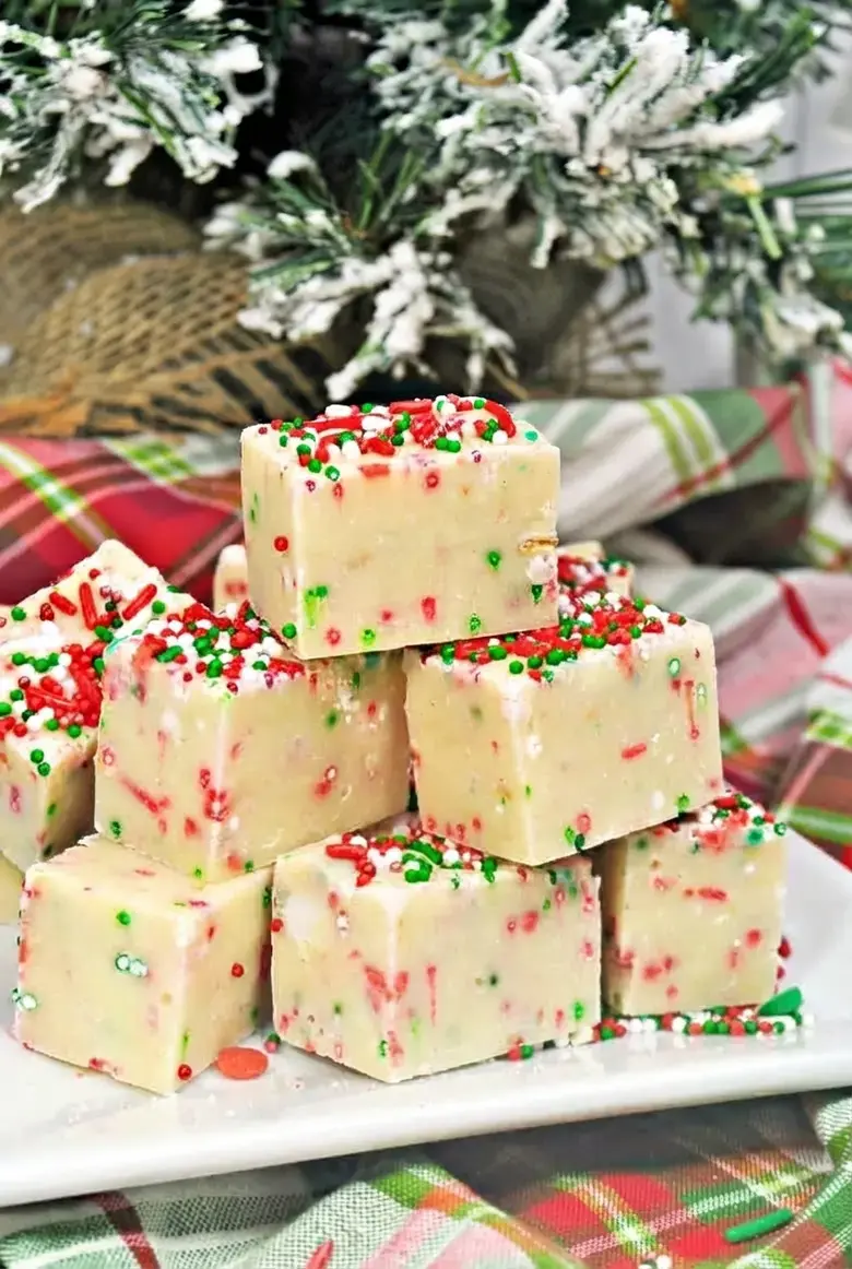 48 Best Christmas Fudge Recipes for Your Holiday Table 25 48 Best Christmas Fudge Recipes, 24. Sugar Cookie Christmas Fudge