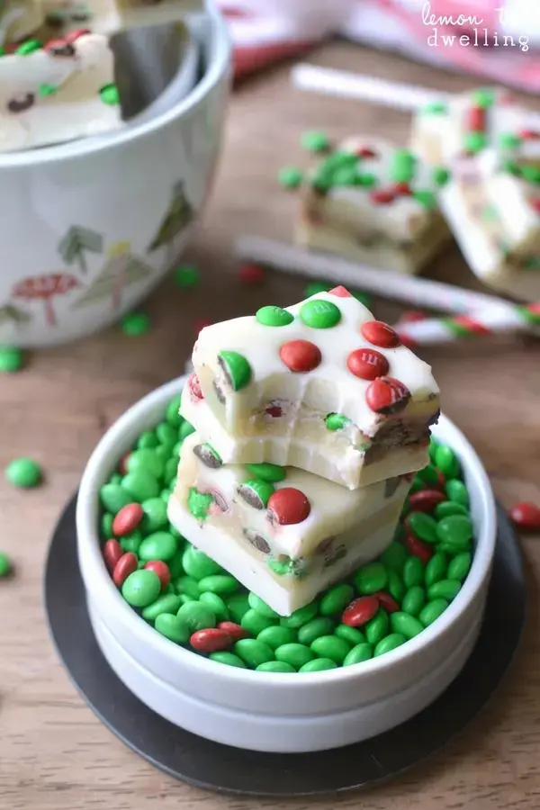 48 Best Christmas Fudge Recipes for Your Holiday Table 30 48 Best Christmas Fudge Recipes, 29. M&M Cookie Dough Stuffed Fudge