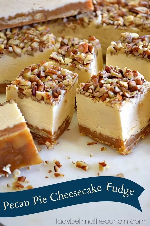 48 Best Christmas Fudge Recipes for Your Holiday Table 38 48 Best Christmas Fudge Recipes, 37. Pecan Pie Cheesecake Fudge