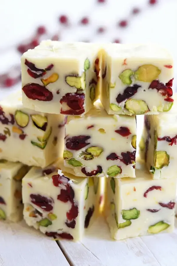 48 Best Christmas Fudge Recipes for Your Holiday Table 41 48 Best Christmas Fudge Recipes, 40. Orange Cranberry Pistachio Fudge
