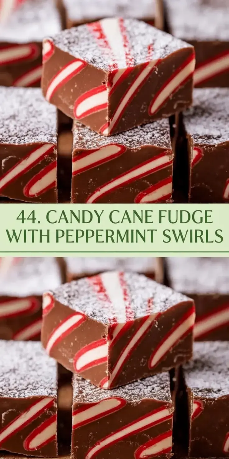 48 Best Christmas Fudge Recipes for Your Holiday Table 45 48 Best Christmas Fudge Recipes, 44. Candy Cane Fudge With Peppermint Swirls