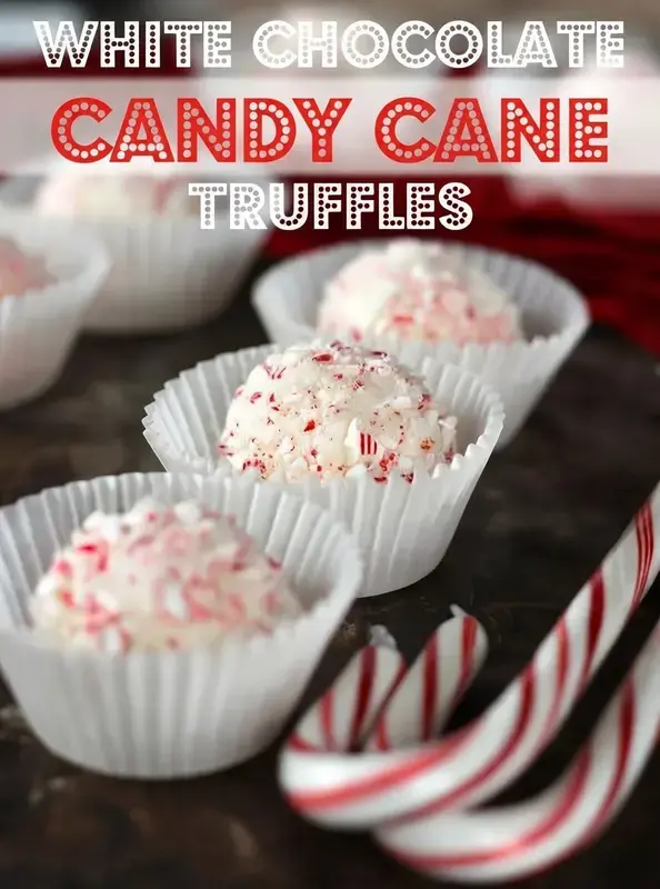 52 Best Christmas Truffles Recipes, 18. White Chocolate Candy Cane Truffles
