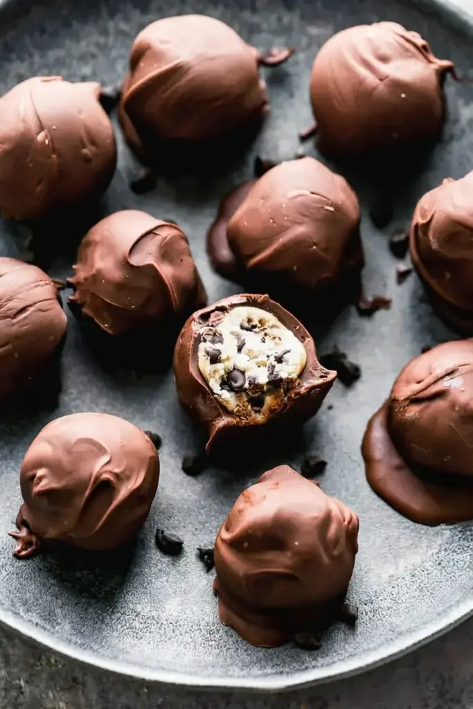 52 Best Christmas Truffles Recipes, 25. Chocolate Chip Cookie Dough Truffles