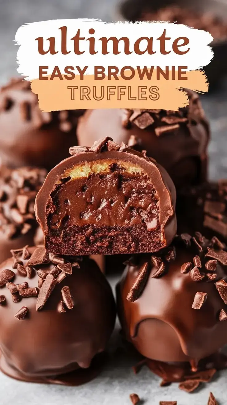52 Best Christmas Truffles Recipes, 30. Ultimate Easy Brownie Truffles