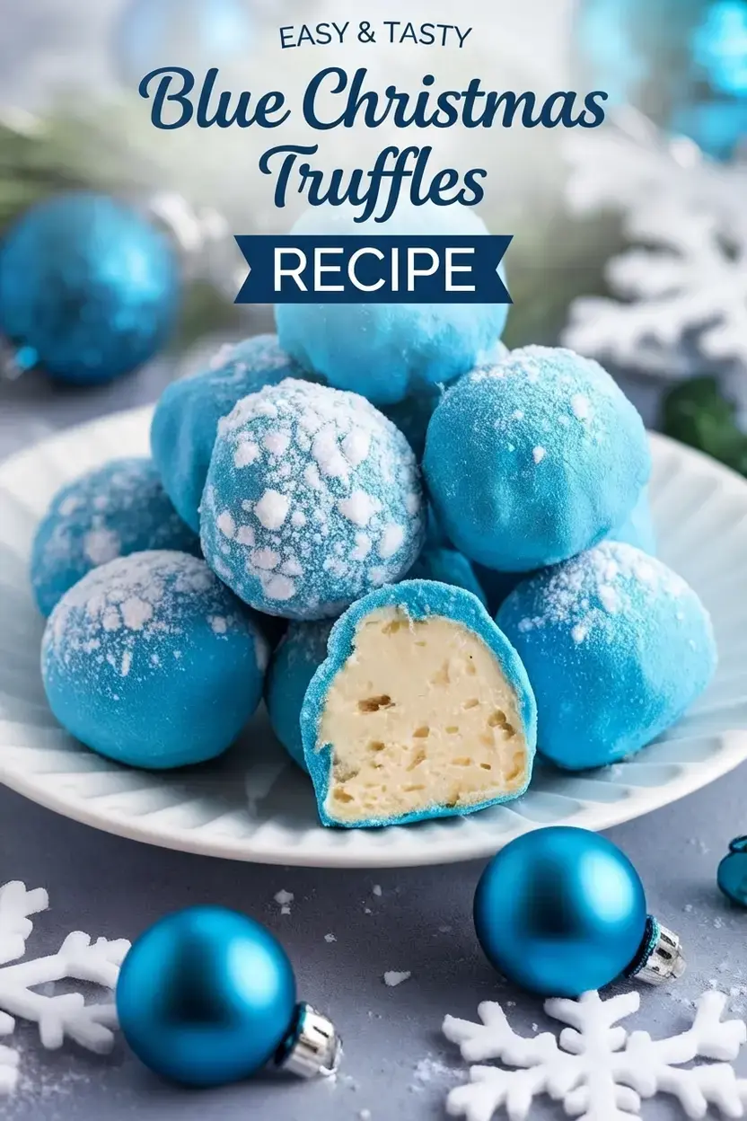 52 Best Christmas Truffles Recipes, 41. Blue Christmas Truffles
