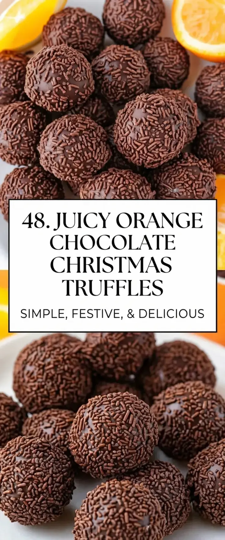 52 Best Christmas Truffles Recipes, 48. Juicy Orange Chocolate Christmas Truffles