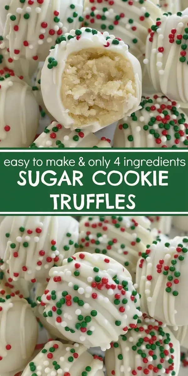 52 Best Christmas Truffles Recipes, 50. 4 ingredients Sugar Cookie Truffles