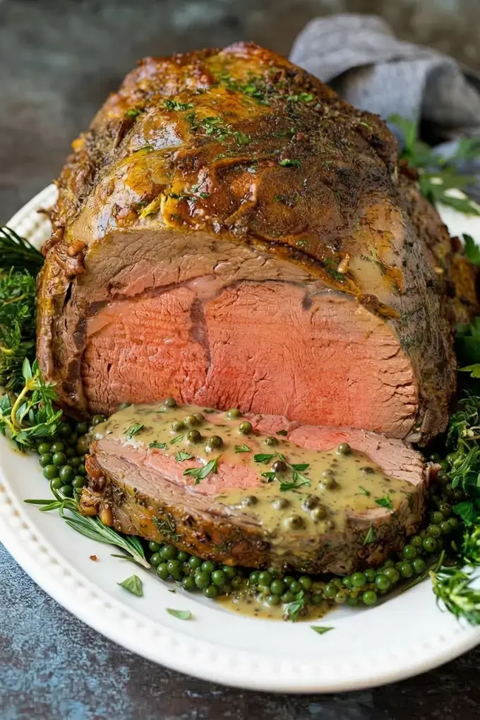 60 Easy Christmas Dinner Recipes, Rack of Pork With Peppercorn Sauce