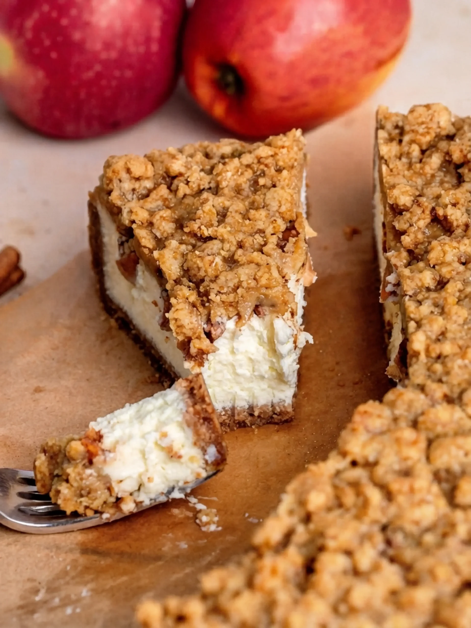 Apple Crumble Cheesecake, Why this recipe works