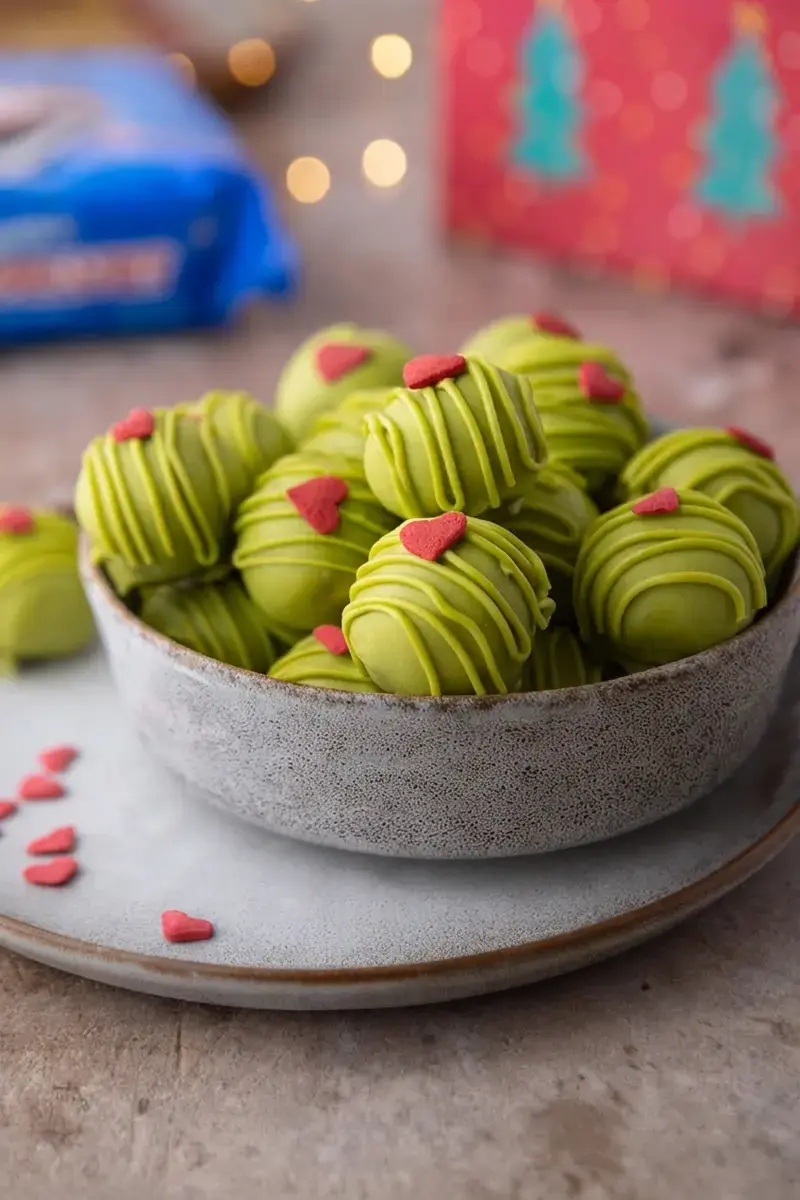 Best No-Bake Grinch Oreo Truffles Recipe, In The Freezer