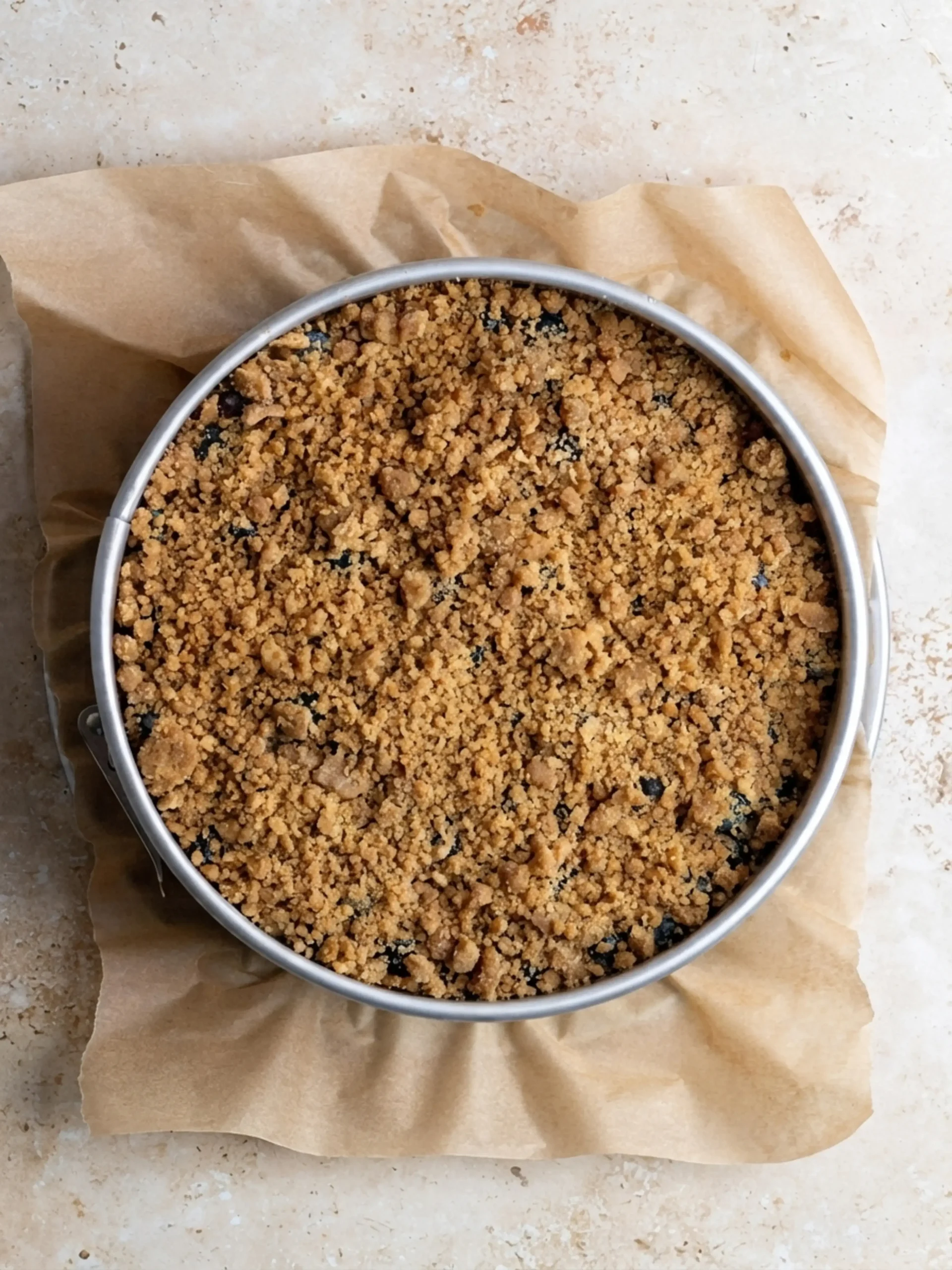 Blueberry Crumble Cheesecake: Creamy Baked Cheesecake with a Buttery Crumble Topping 18 Blueberry Crumble Cheesecake, Step by step instructions, cheesecake