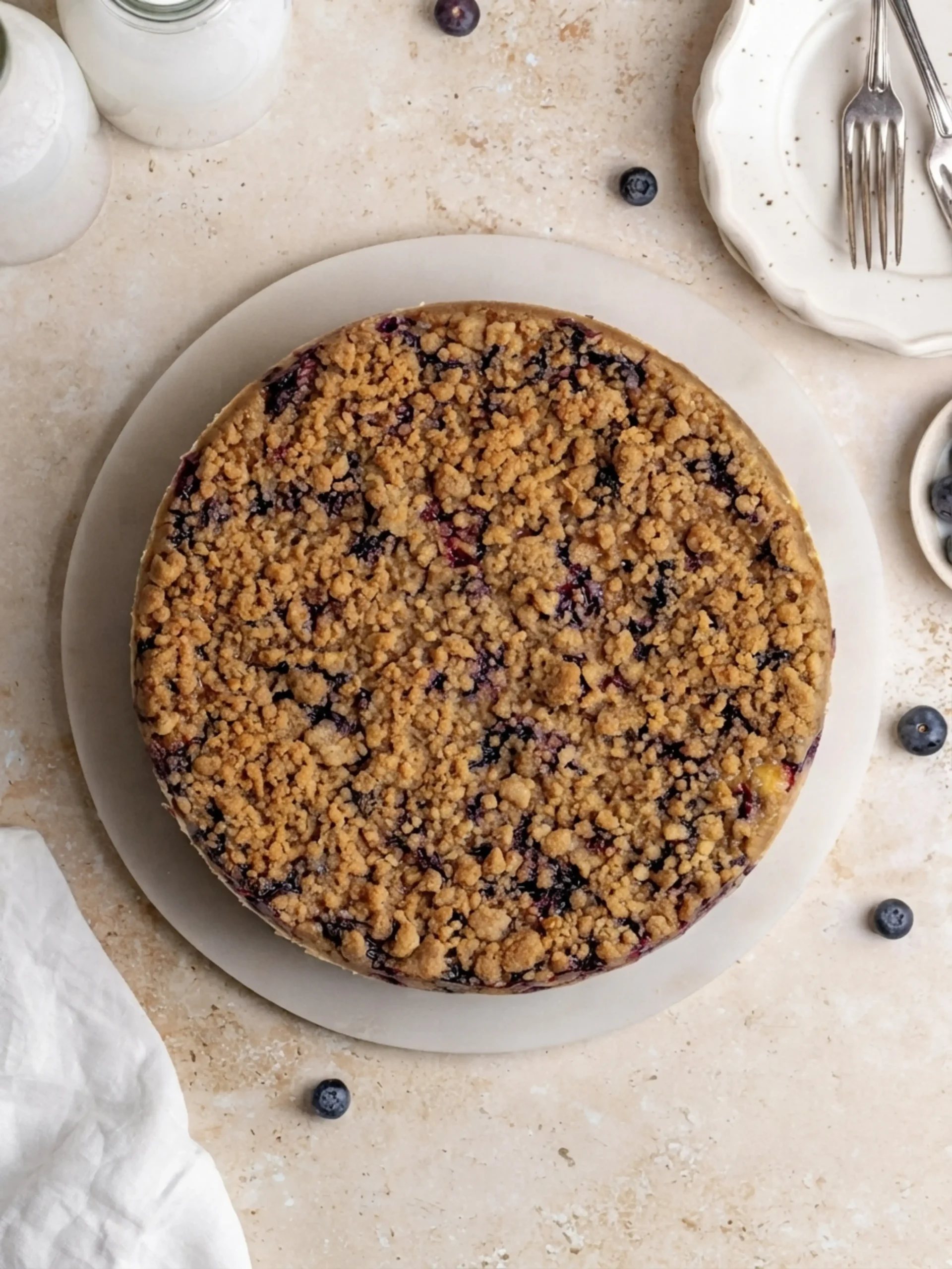 Blueberry Crumble Cheesecake, Step by step instructions, cheesecake