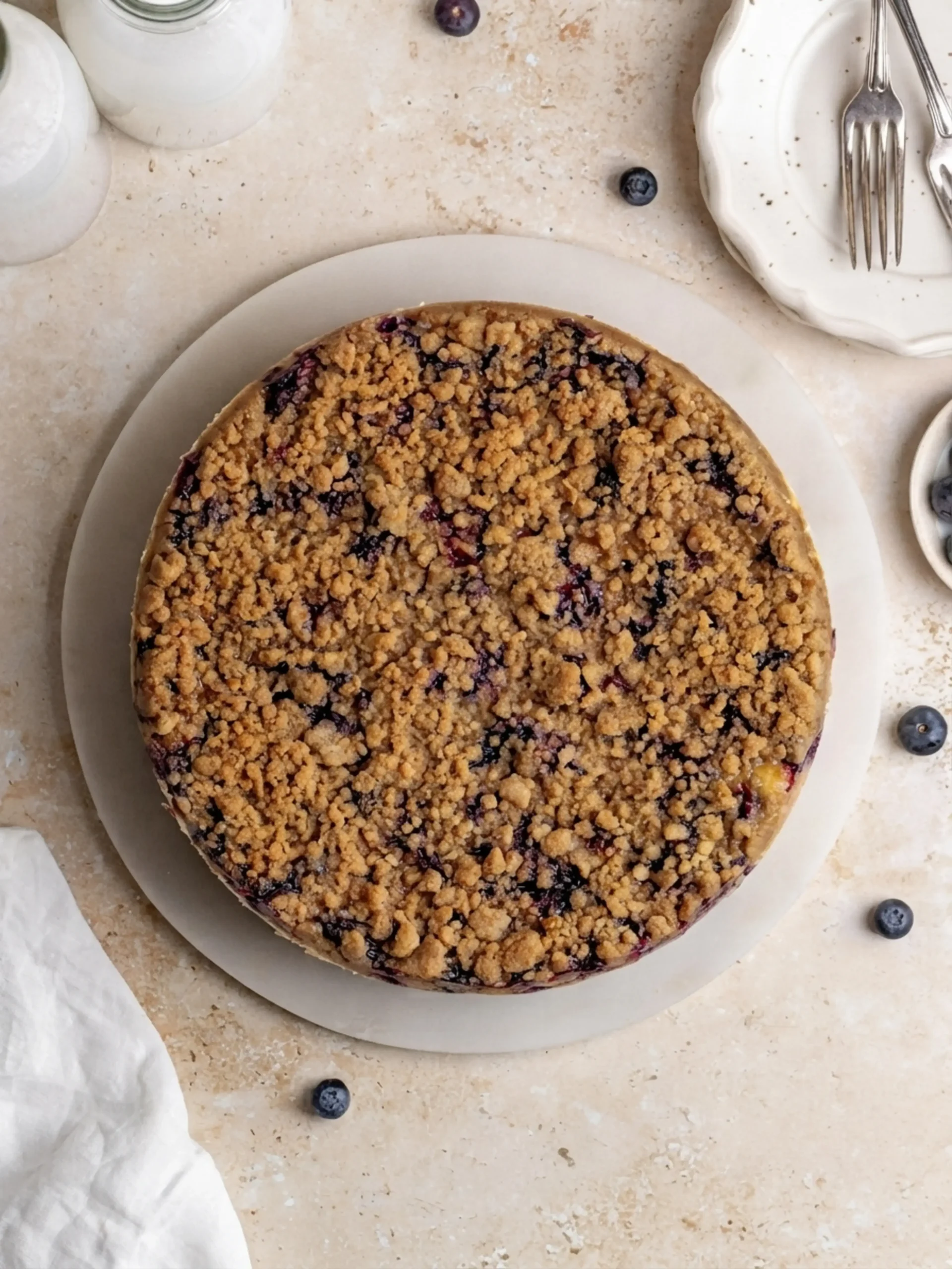 Blueberry Crumble Cheesecake: Creamy Baked Cheesecake with a Buttery Crumble Topping 19 Blueberry Crumble Cheesecake, Step by step instructions, cheesecake