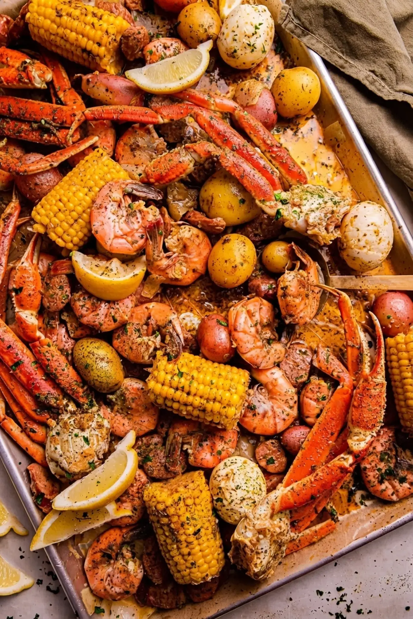 Cajun Seafood Boil With Garlic Butter Sauce, Cajun Seafood Boil w/ Garlic Butter Sauce