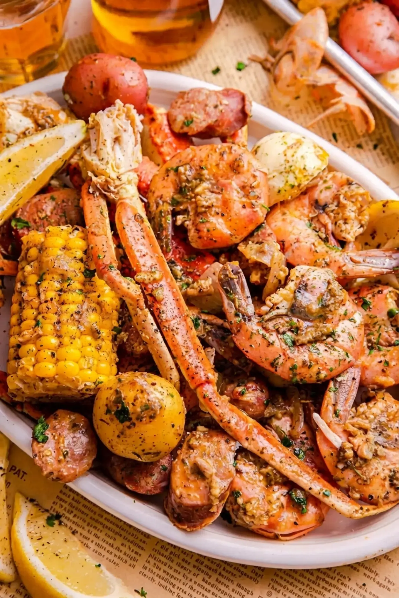 Cajun Seafood Boil With Garlic Butter Sauce, How To Serve Your Cajun Seafood Boil