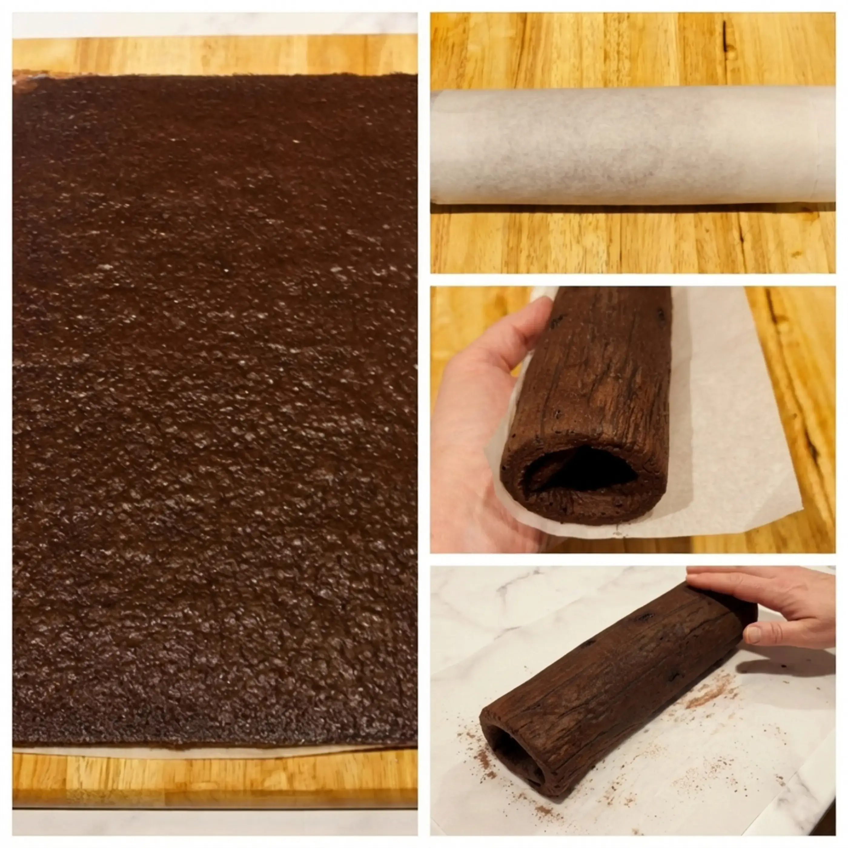 Chocolate Cake Roll, Rolling the cake