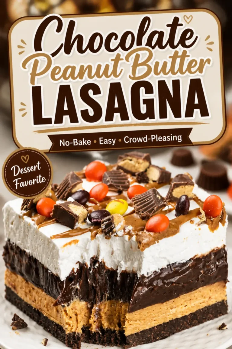 Chocolate Peanut Butter Lasagna