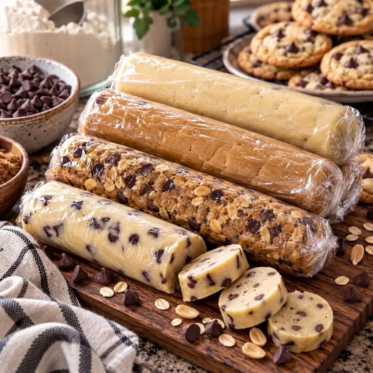 Cookie Dough Logs For Slice And Bake Cookies, How to Make Cookie Dough Logs
