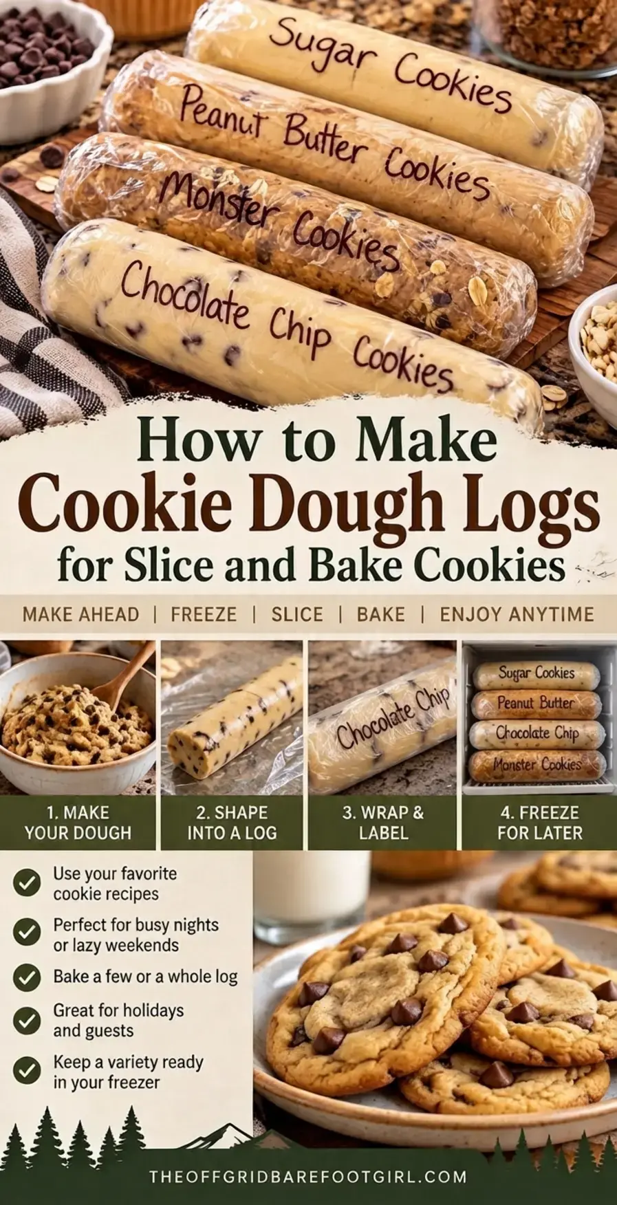 Cookie Dough Logs For Slice And Bake Cookies, How to Make Cookie Dough Logs for Slice and Bake Cookies