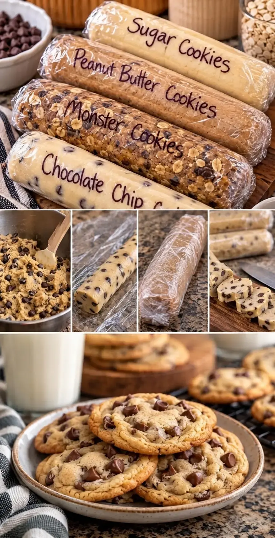 Cookie Dough Logs For Slice And Bake Cookies, You Can Use This Method With Your Favorite Cookie Dough
