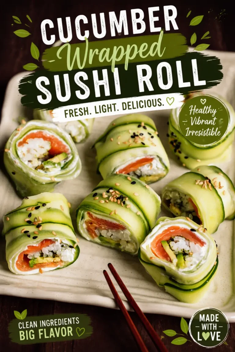 Cucumber Wrapped Sushi Roll