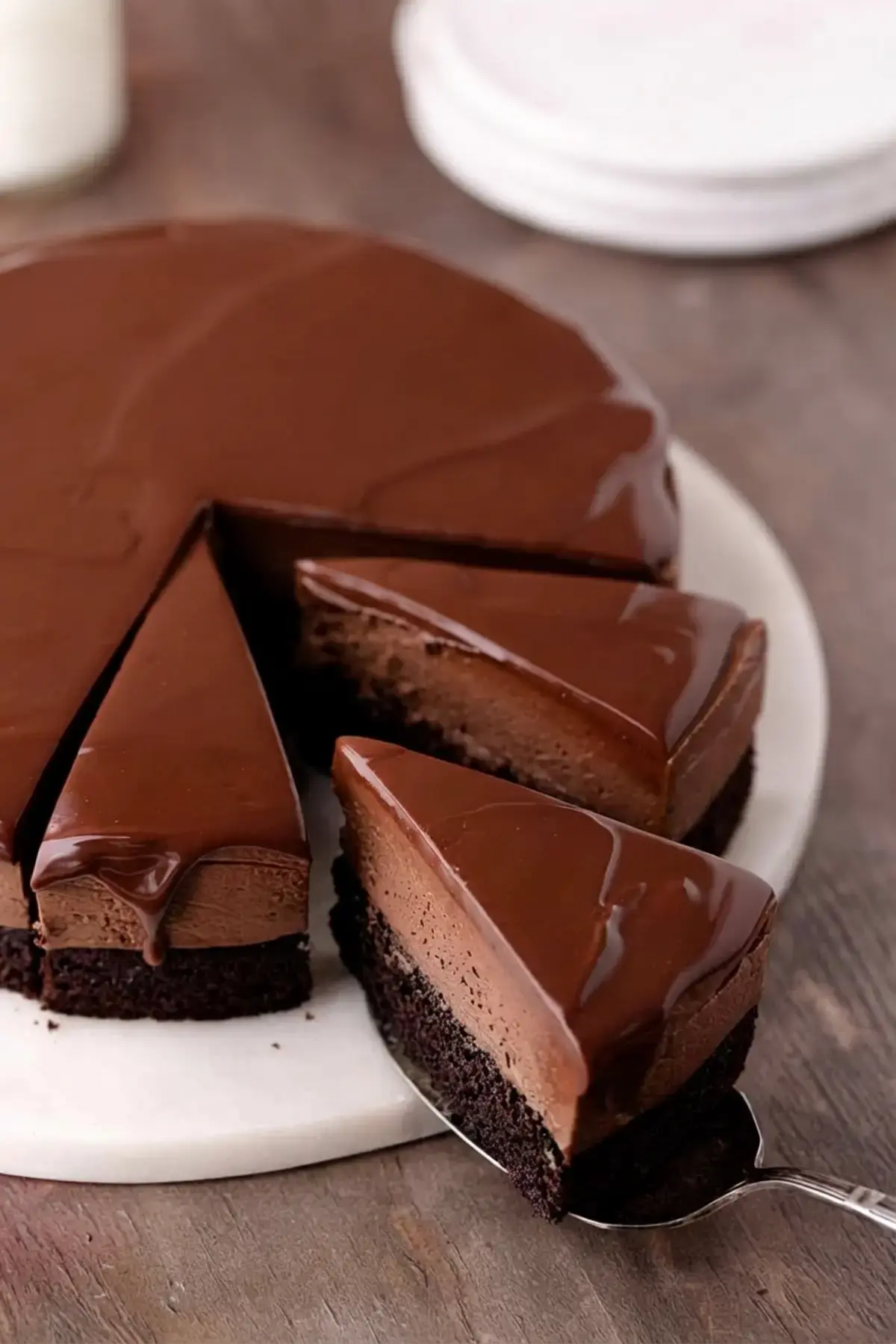 Dark Chocolate Mousse Cake: Three Layers of Chocolate Perfection 45 Dark Chocolate Mousse Cake, Tip
