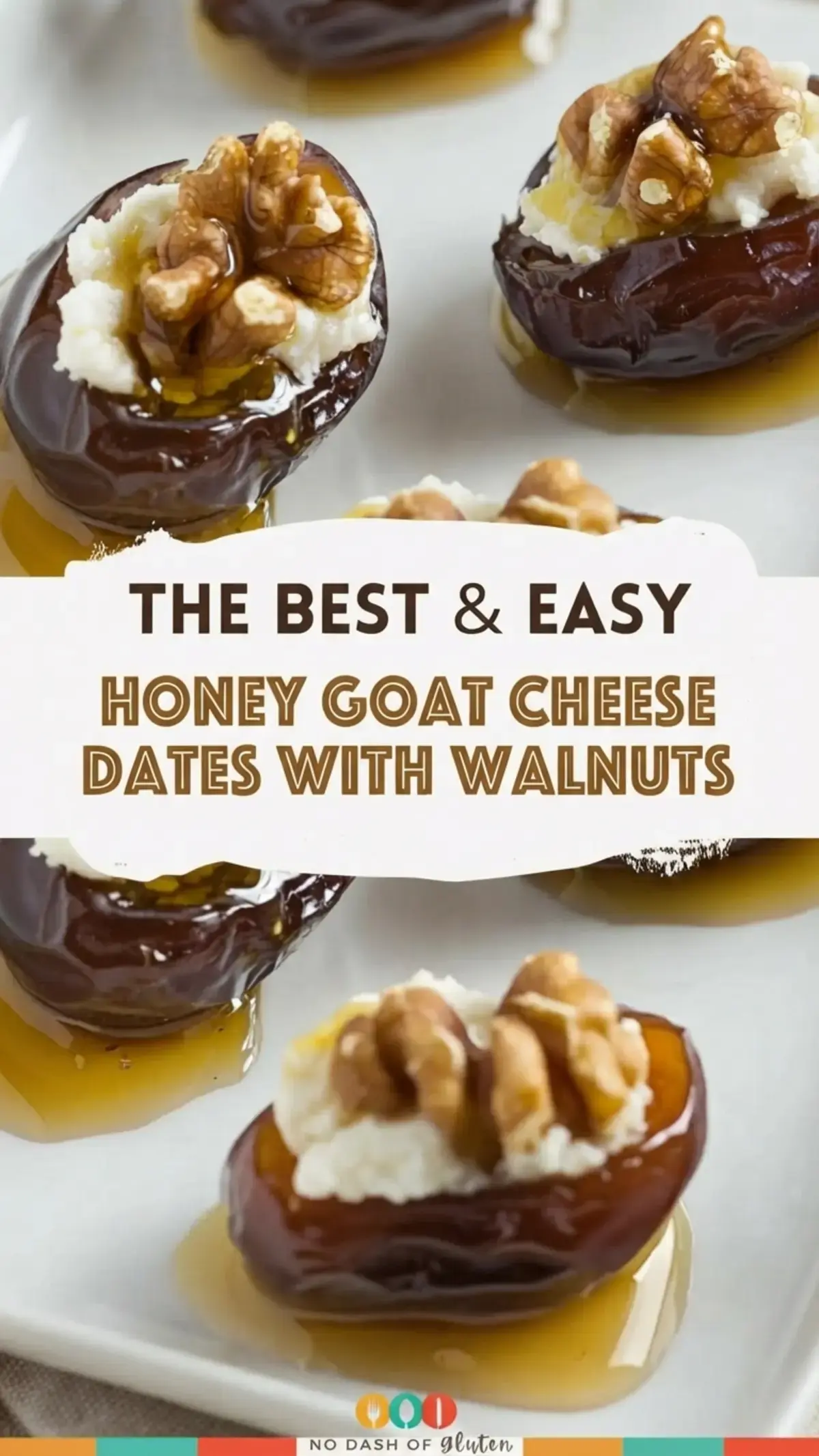 Honey Goat Cheese Dates With Walnuts