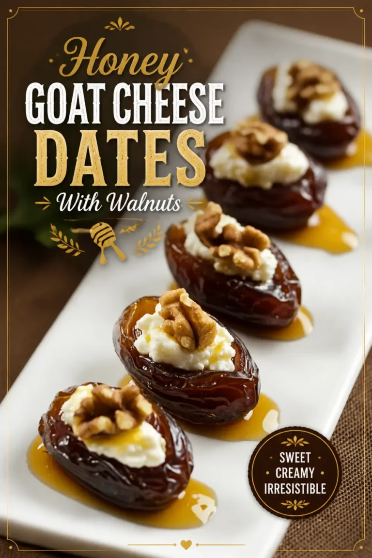 Honey Goat Cheese Dates With Walnuts